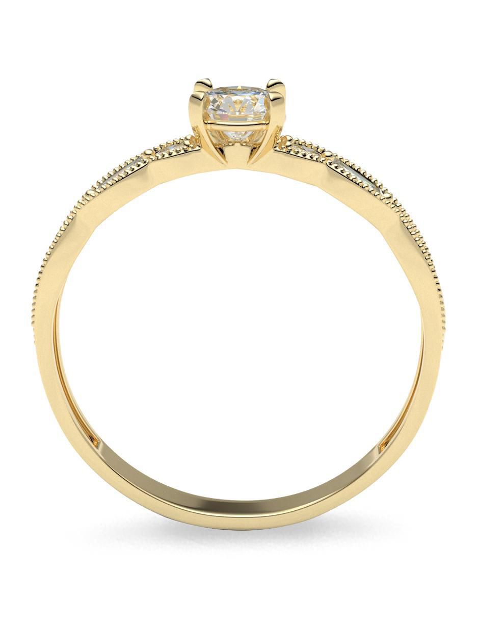 Anillo de compromiso de oro 14 k amelie joyas zirconia