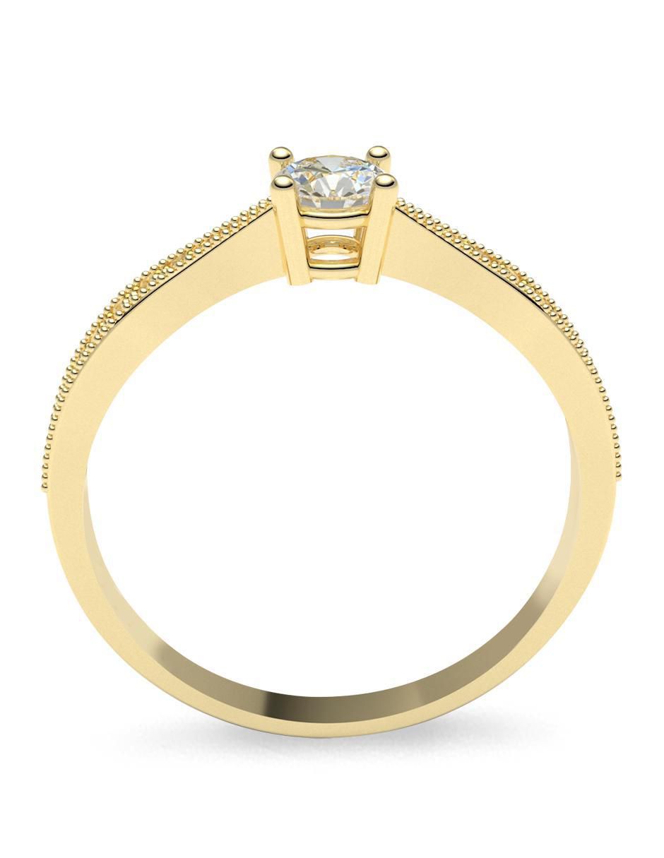 Anillo de compromiso de oro 14 k amelie joyas zirconia