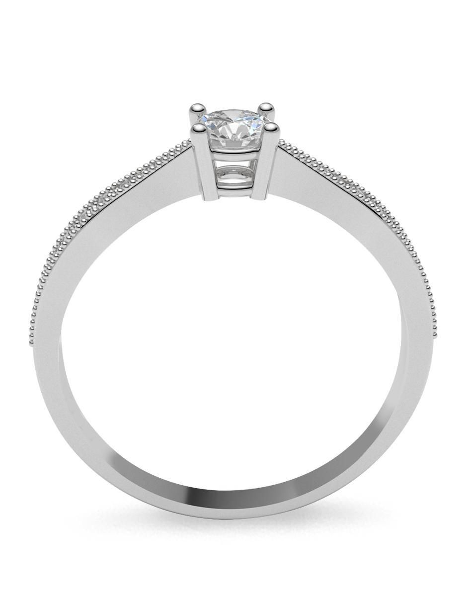 Anillo de compromiso de oro 14 k 3