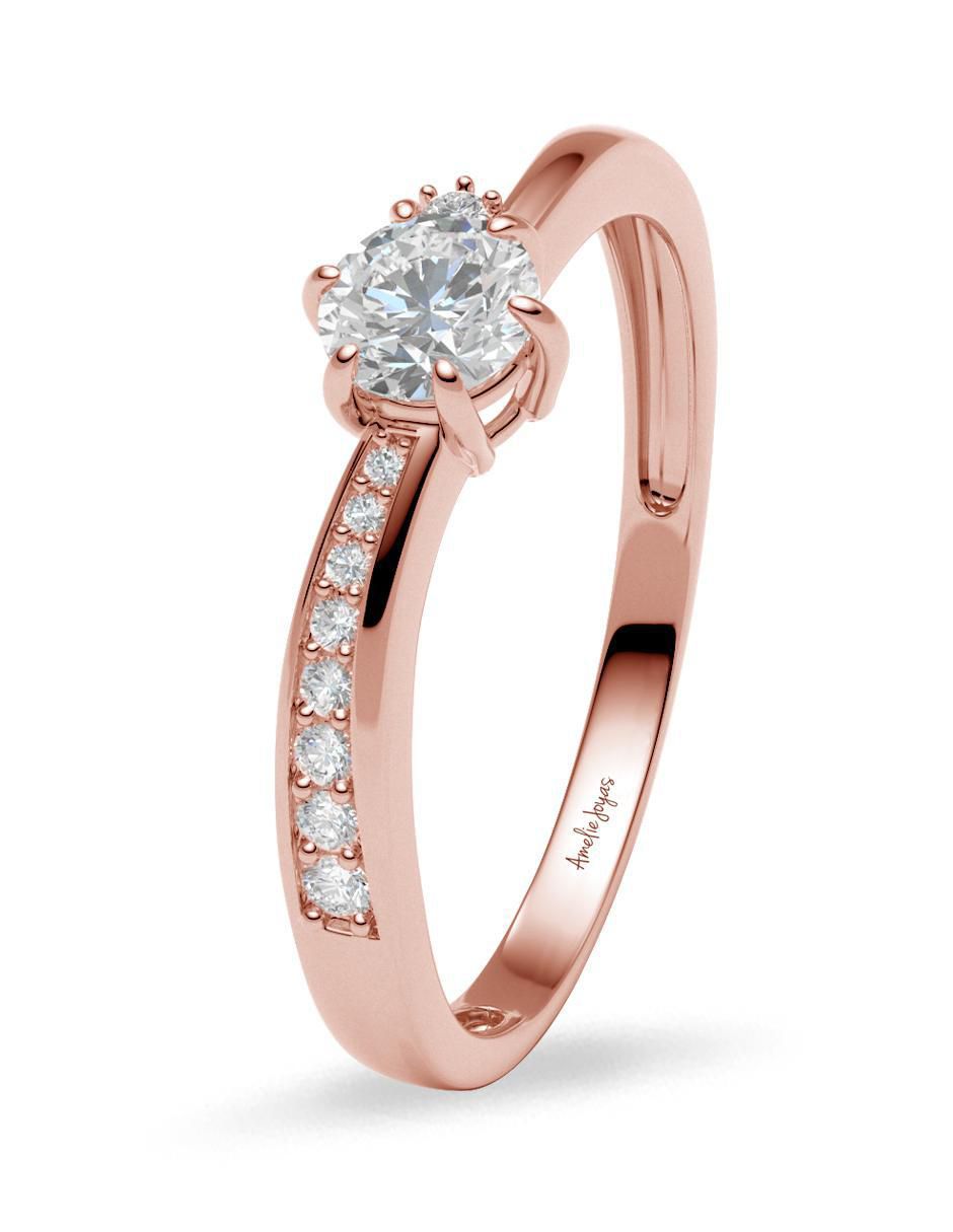 Anillo de compromiso de oro 14 k 2