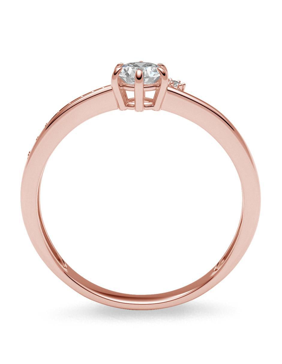 Anillo de compromiso de oro 14 k 3