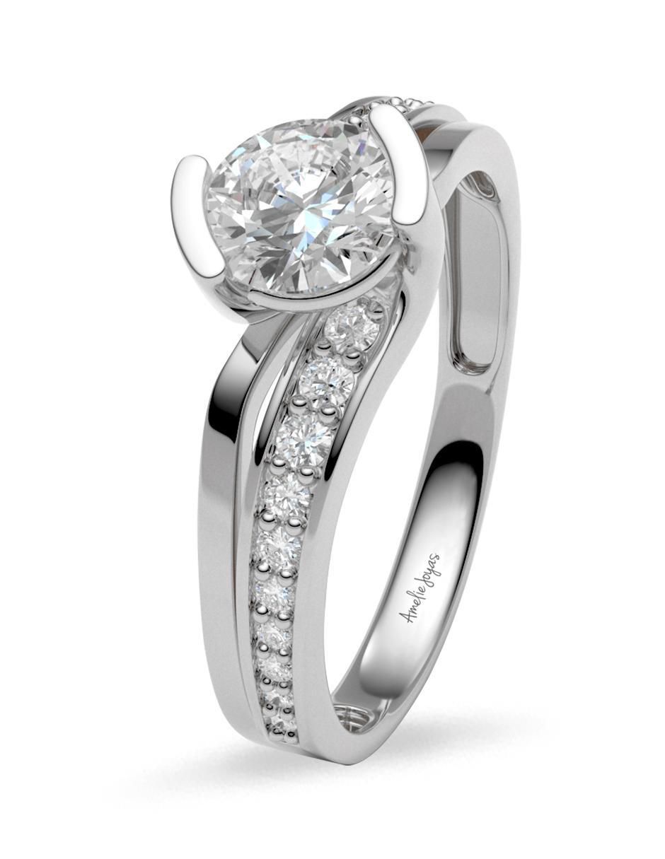 Anillo de compromiso de oro 14 k 2