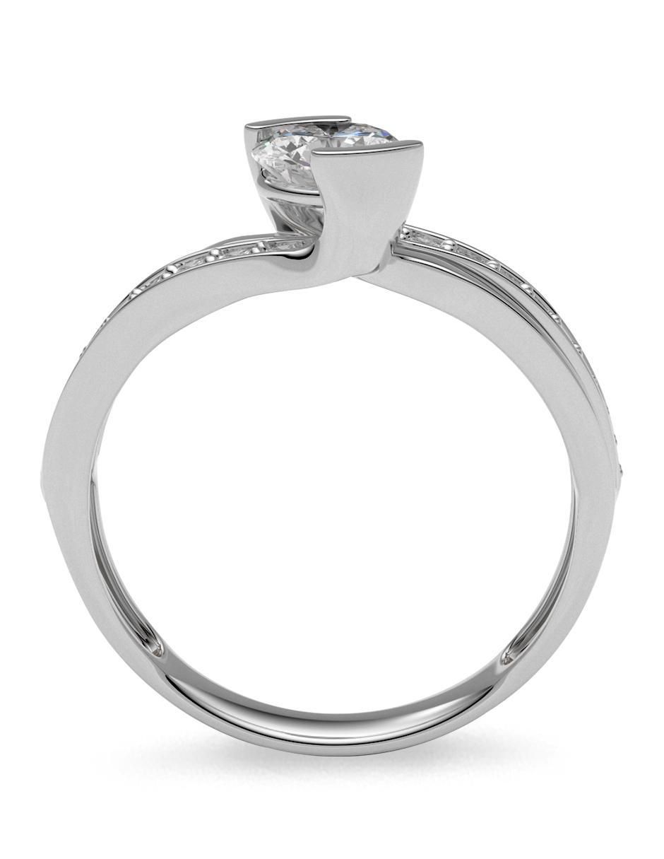 Anillo de compromiso de oro 14 k 3