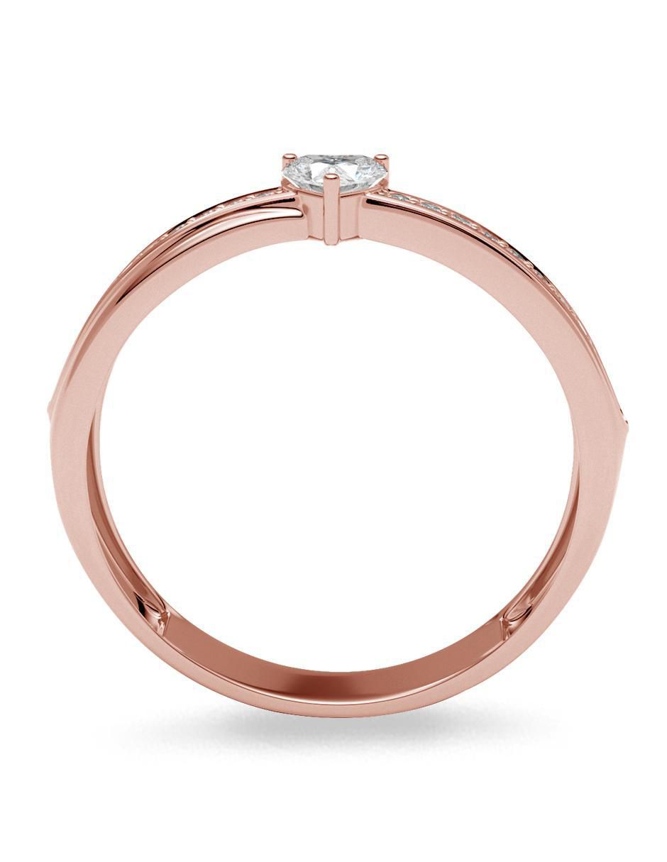 Anillo de compromiso de oro 14 k 3