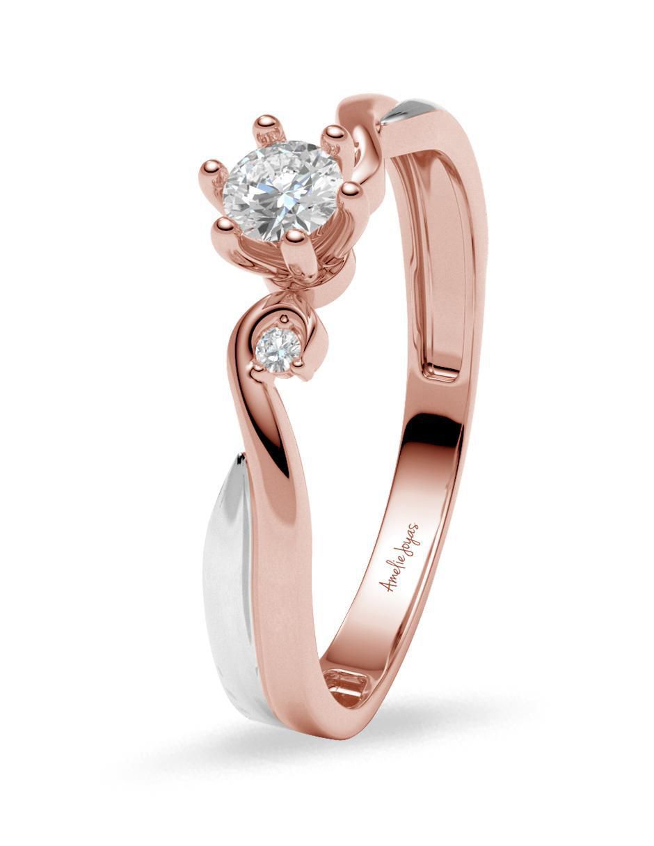 Anillo de compromiso de oro 14 k 2