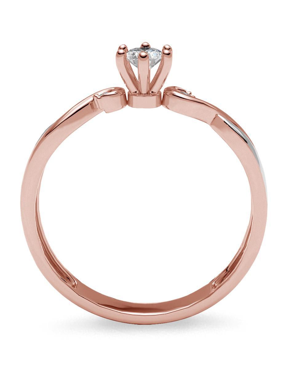 Anillo de compromiso de oro 14 k 3