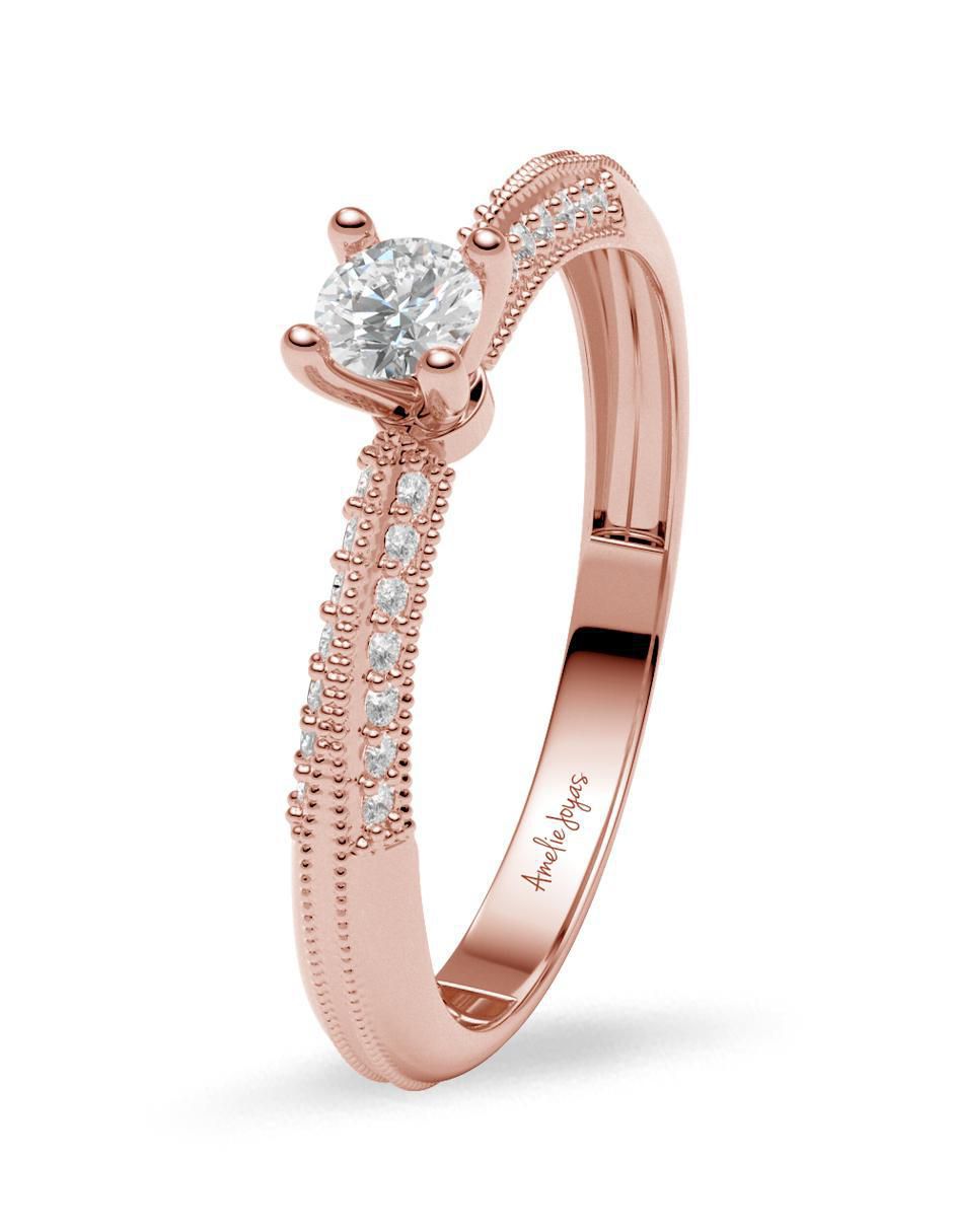 Anillo de compromiso de oro 14 k 2