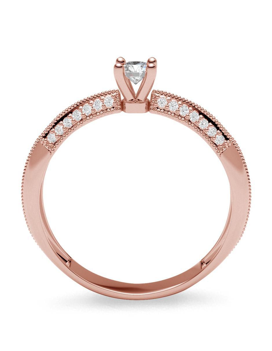 Anillo de compromiso de oro 14 k 3