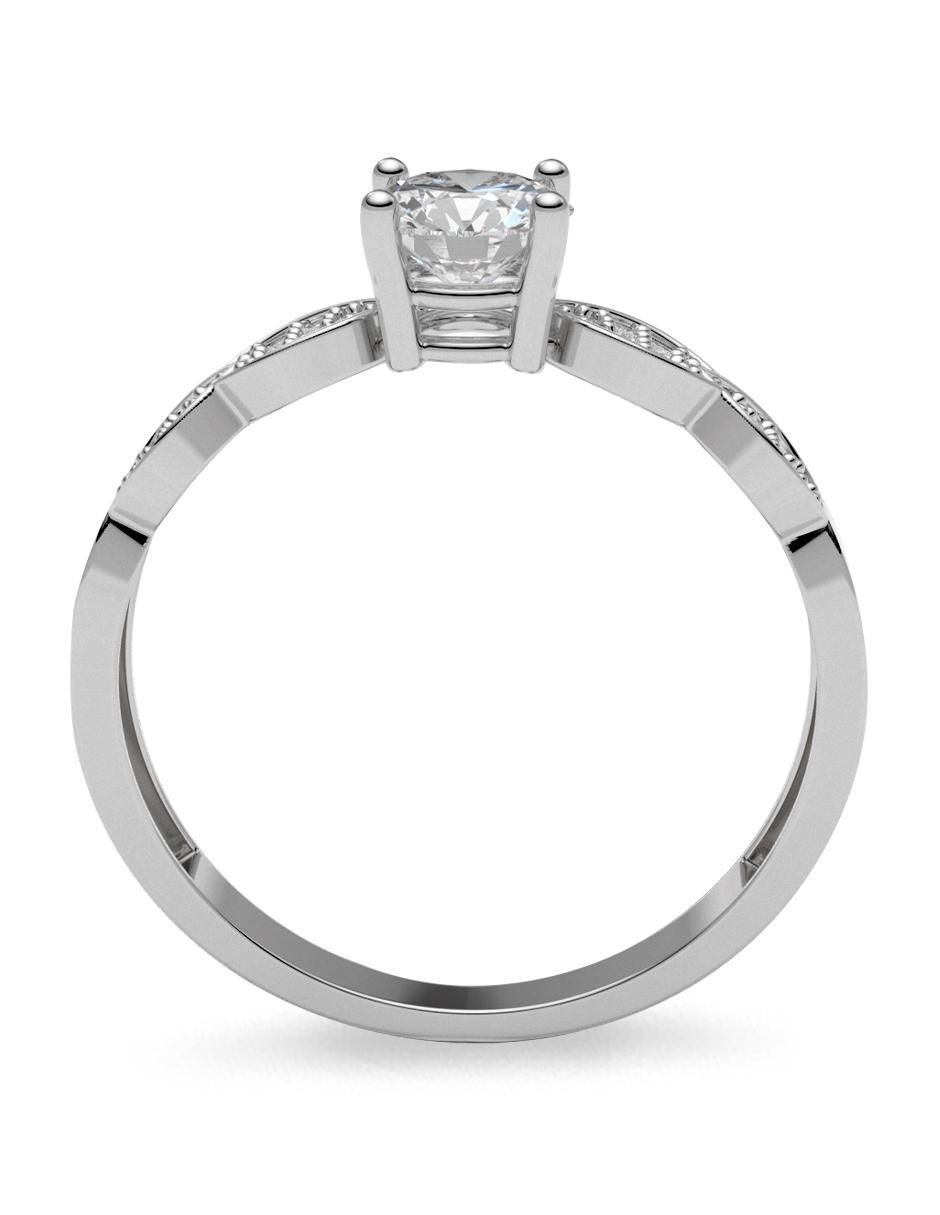 Anillo de compromiso de oro 14 k 3