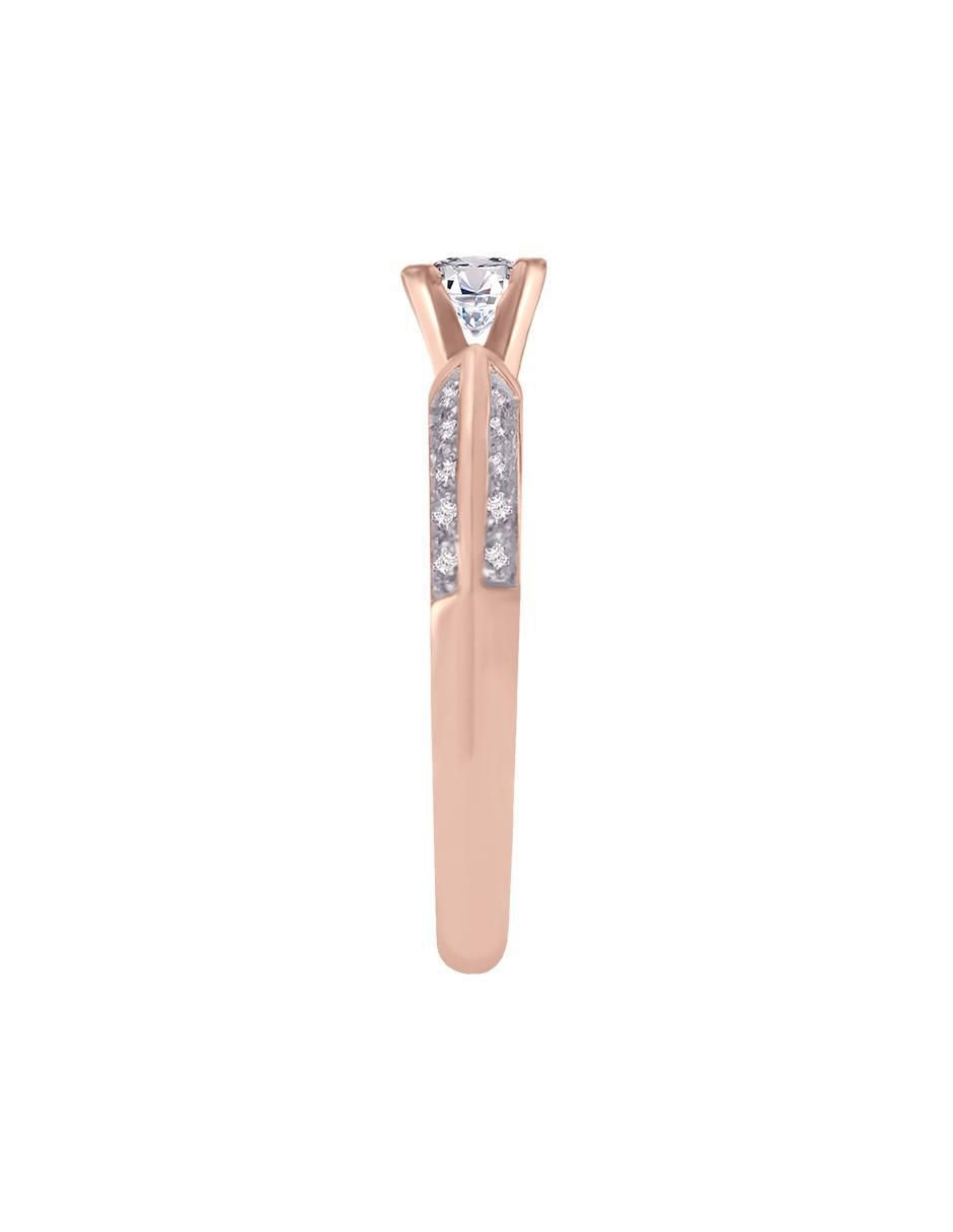Solitario de oro 14 k Genova diamante 3