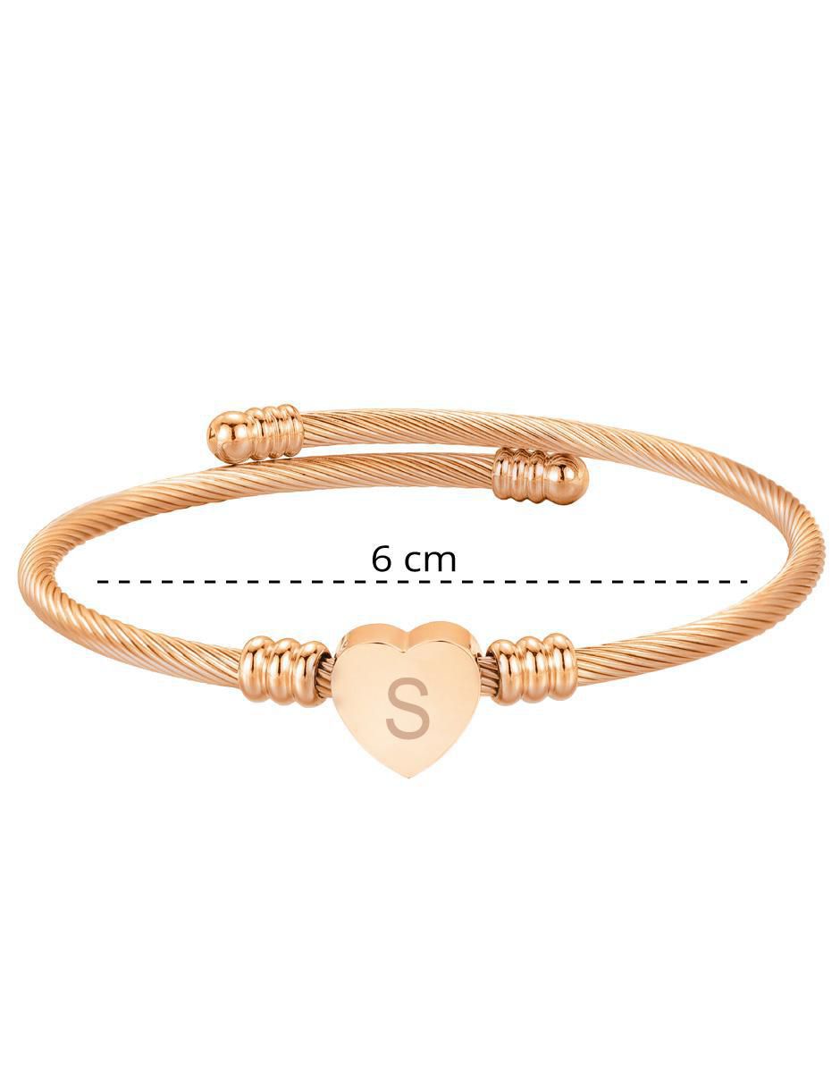 Pulsera de acero inoxidable con letra 6