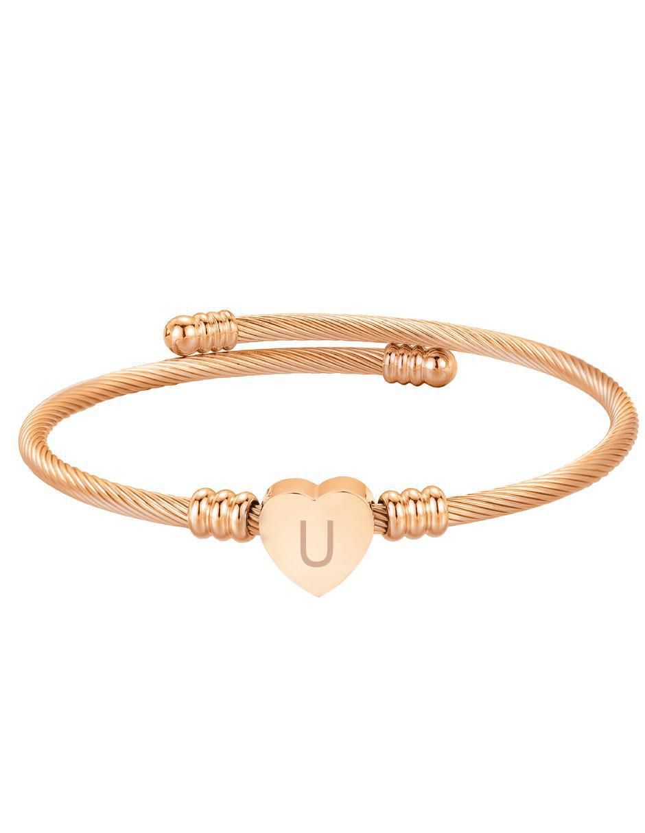 Pulsera de acero inoxidable con letra Pulsera de acero inoxidable con letra