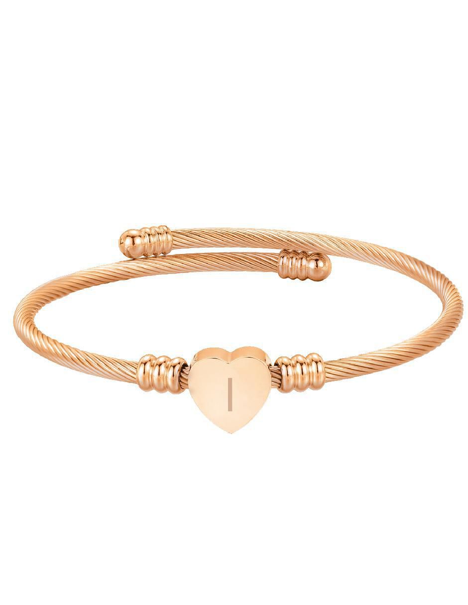 Pulsera de acero inoxidable con letra