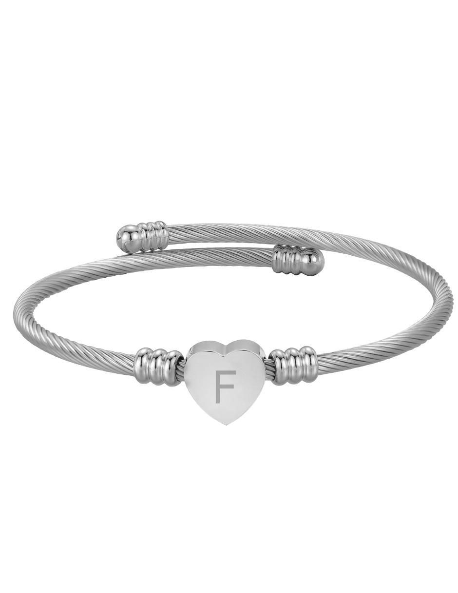 Pulsera de acero inoxidable con letra Pulsera de acero inoxidable con letra