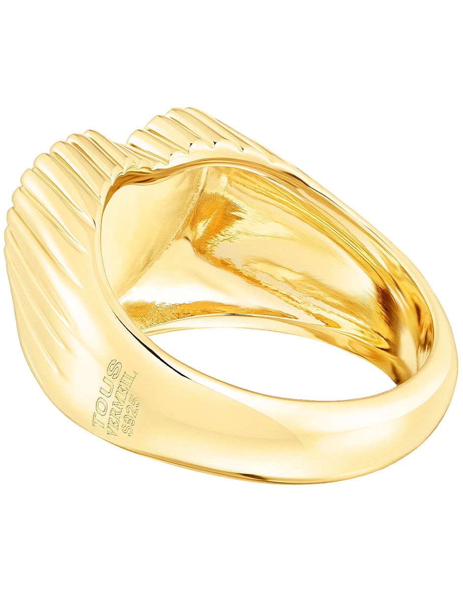 Anillo de corazón Iris motif P 925 de plata vermeil brillante 3
