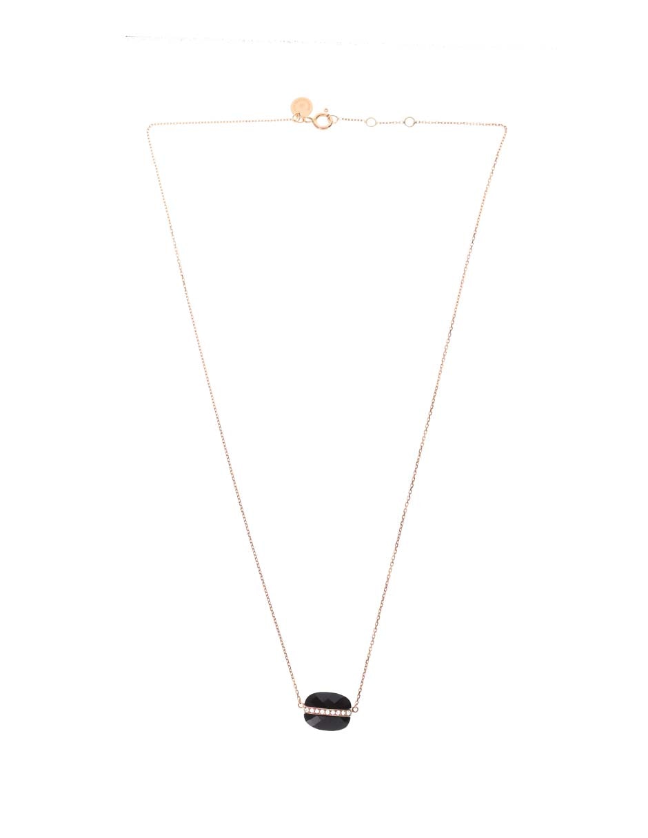 Collar ovalado de oro rosa 18 K 2