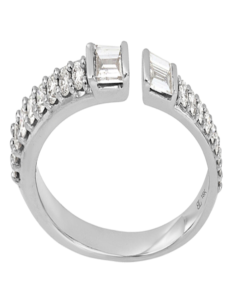 Anillo 18 k de oro blanco diamante brillante 3