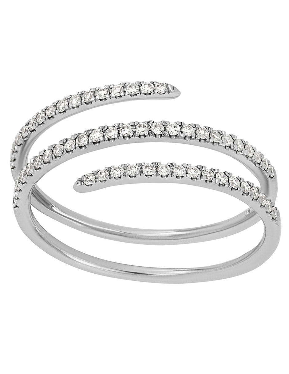 Anillo 18 k de oro blanco diamante brillante Anillo 18 k de oro blanco diamante brillante