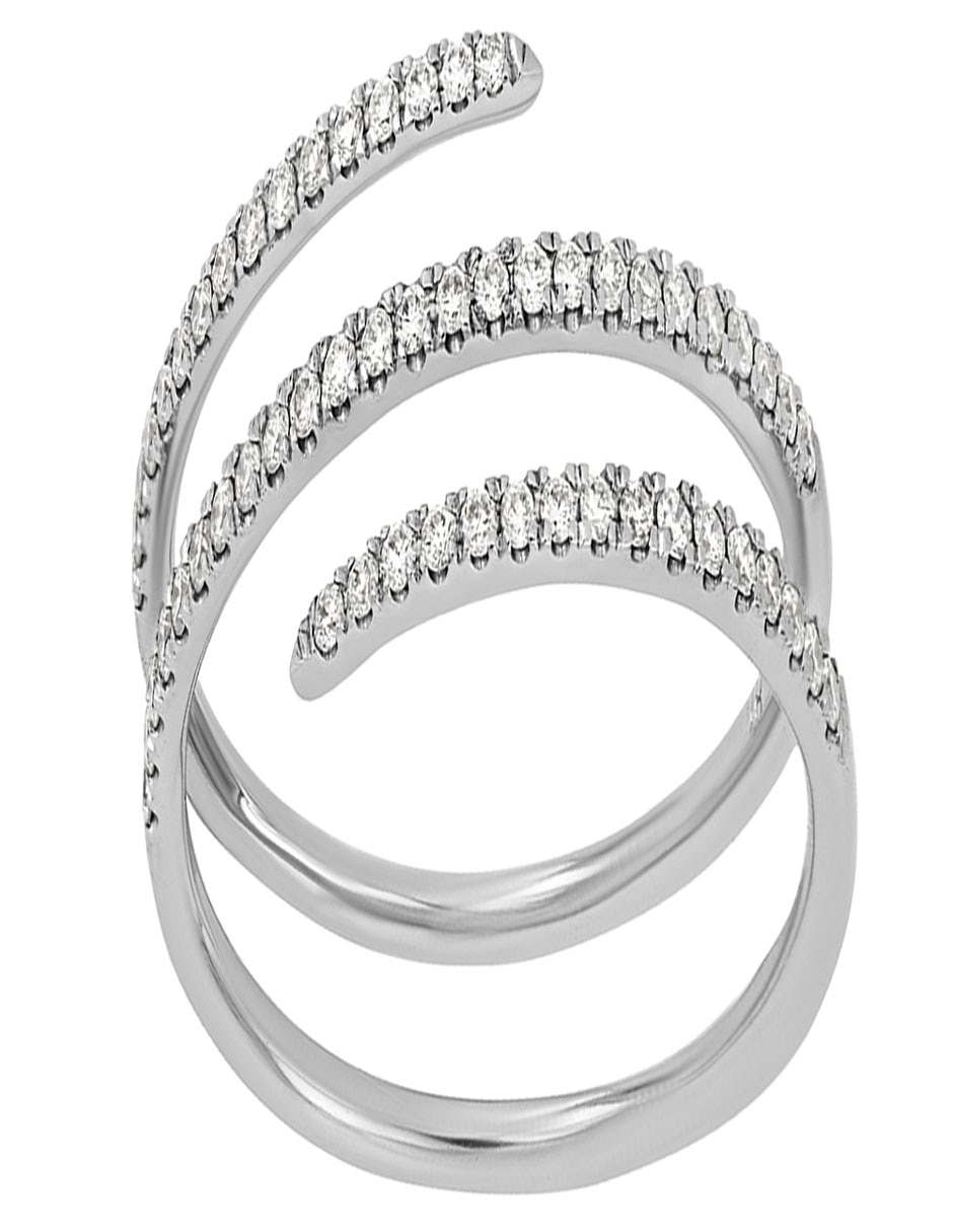 Anillo 18 k de oro blanco diamante brillante 3