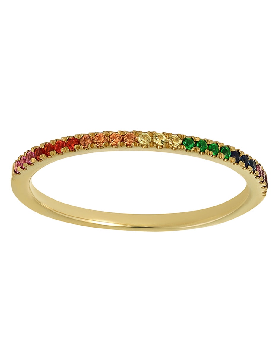 Anillo 18 k de oro zafiro brillante