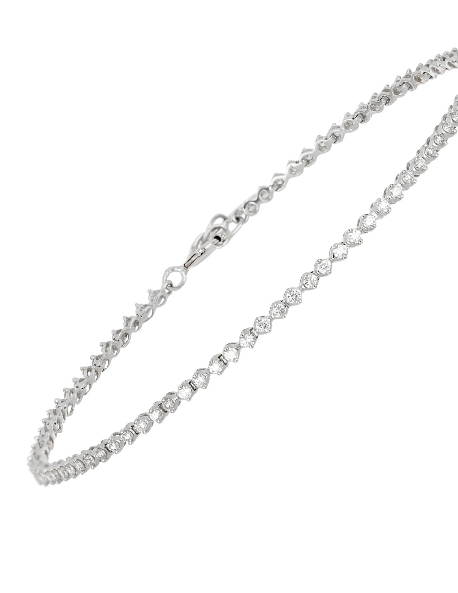 Pulsera de oro blanco 18 K con acabado brillante 2