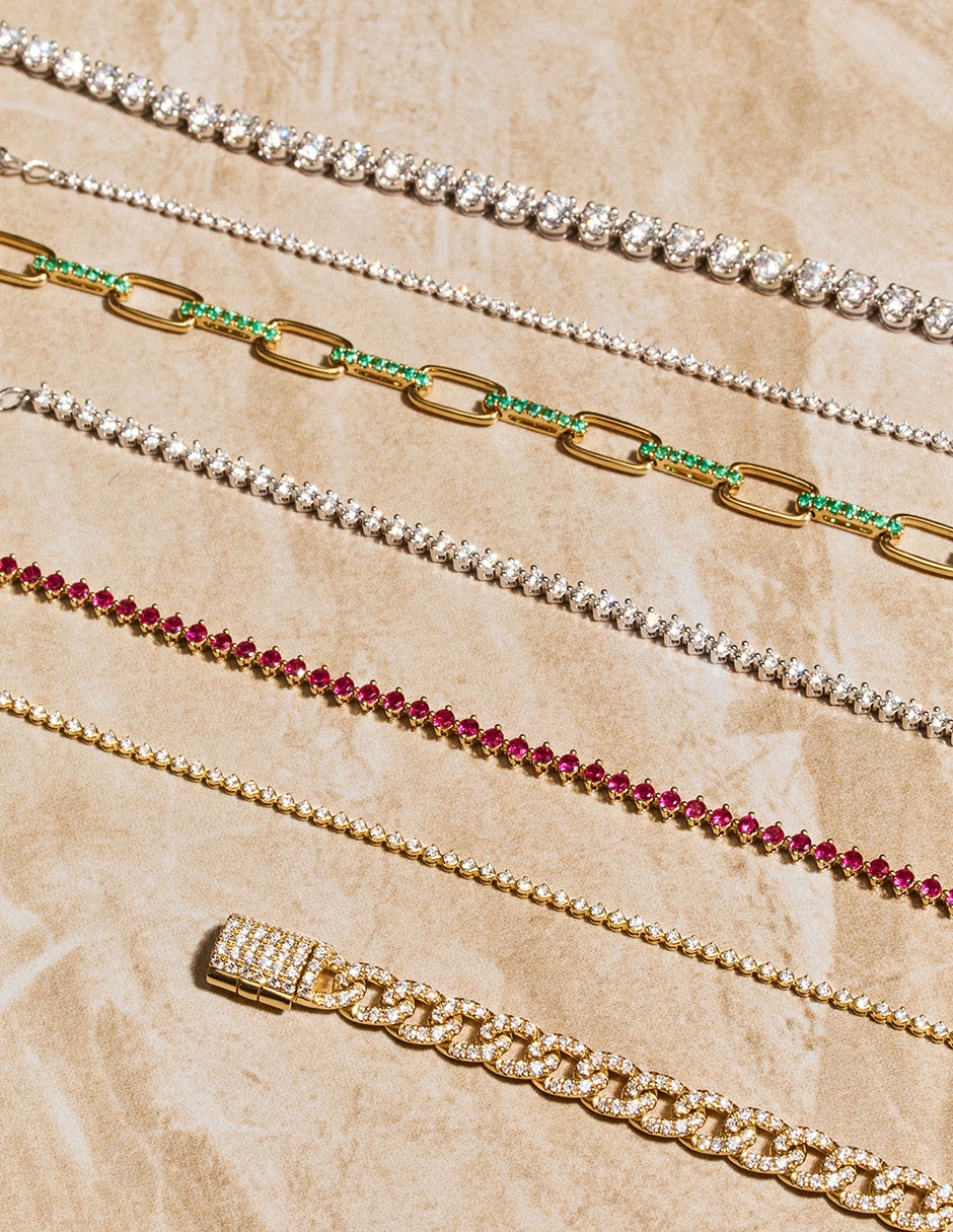 Pulsera de oro blanco 18 K con acabado brillante 4