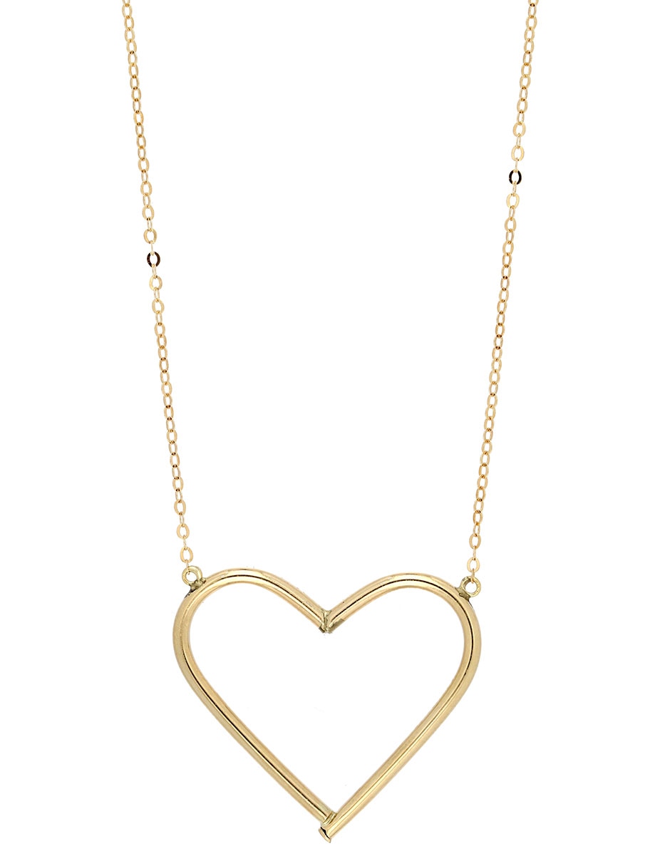 Collar de corazón de oro 18 K 1