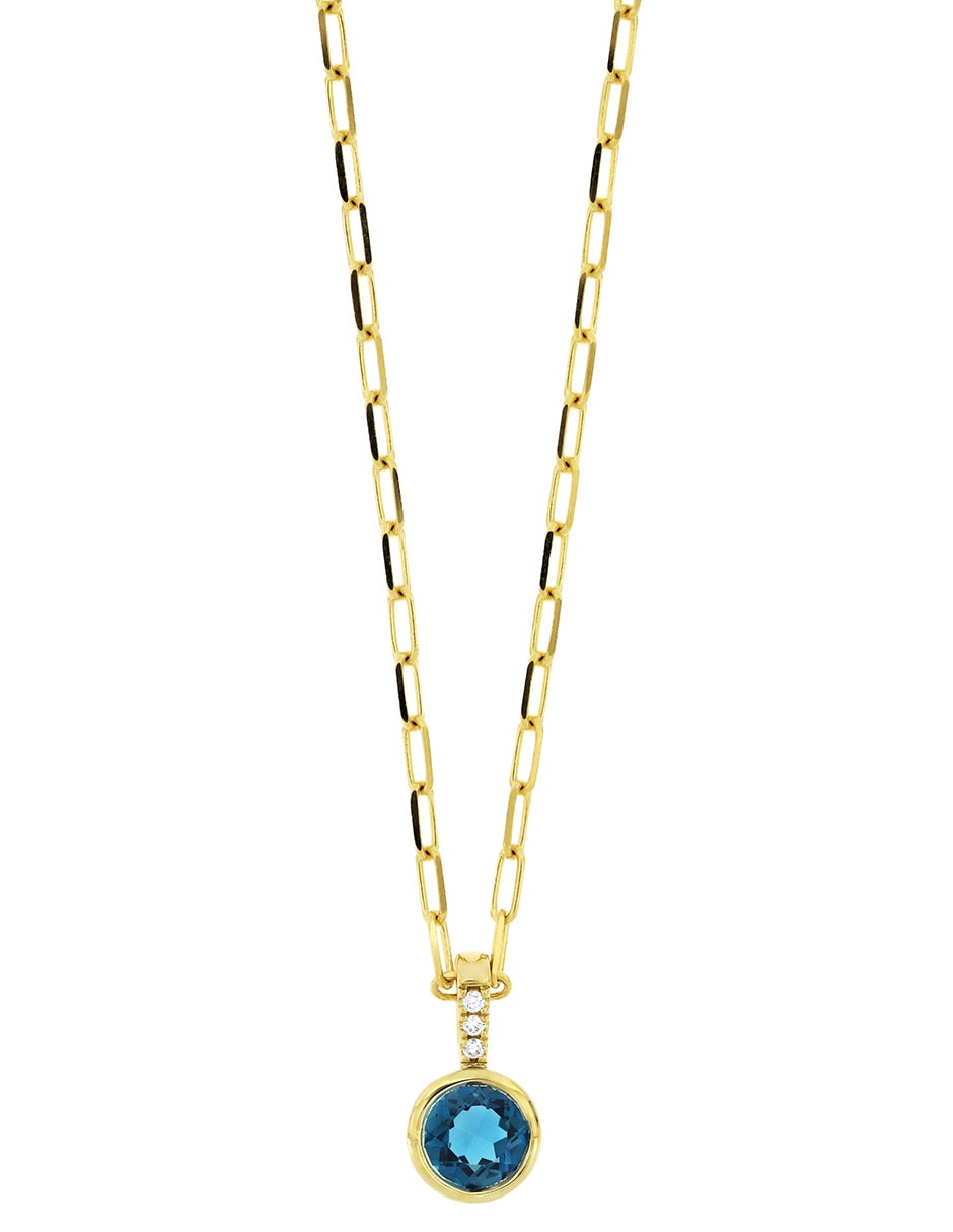 Colgante y dije de oro 18 k topacio
