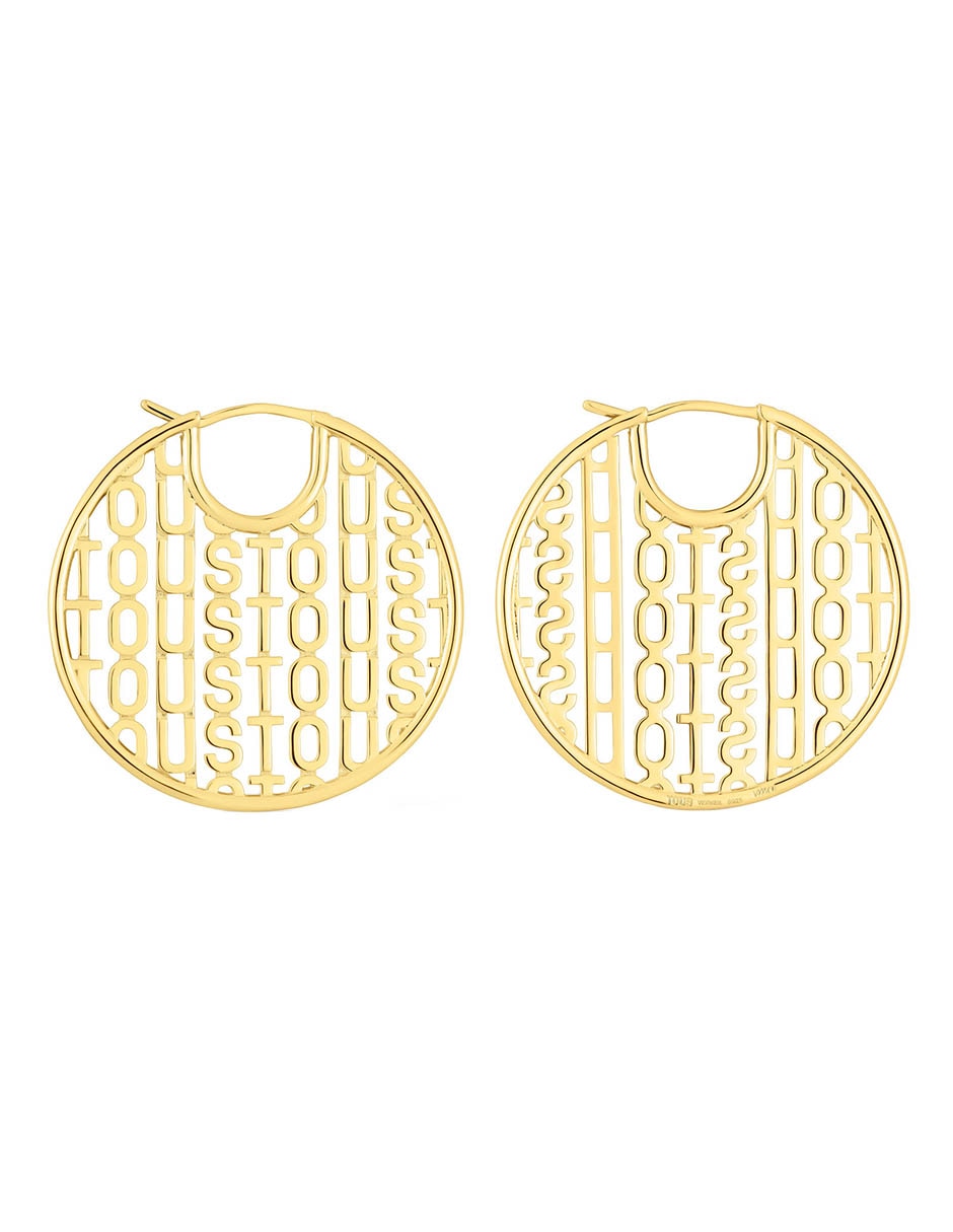 Aretes de aro redondos Logo Aretes de aro redondos Logo