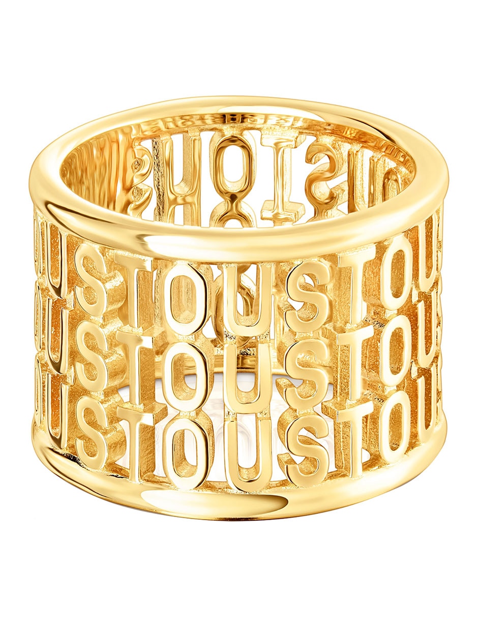 Anillo de logo P 925 de plata vermeil brillante 2