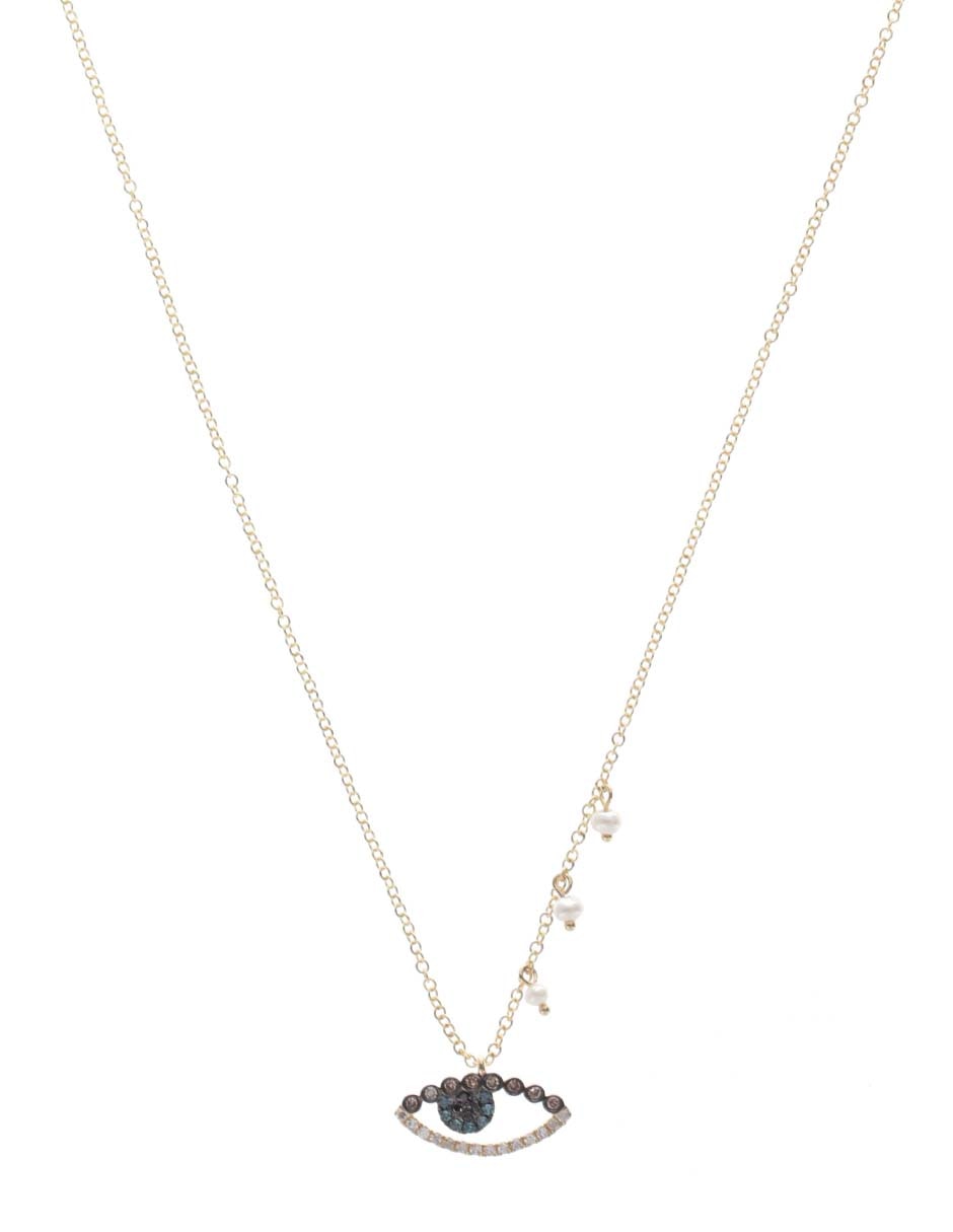 Colgante de ojo de oro amarillo 14 K