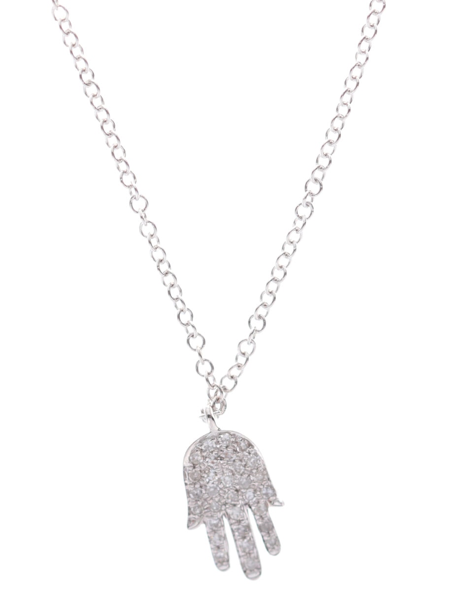Collar de mano de oro blanco 14 K