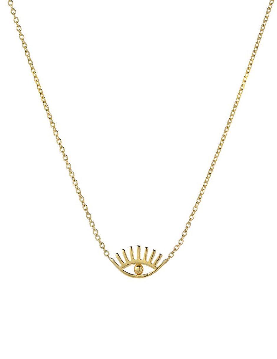 Collar de ojo de oro amarillo 14 K