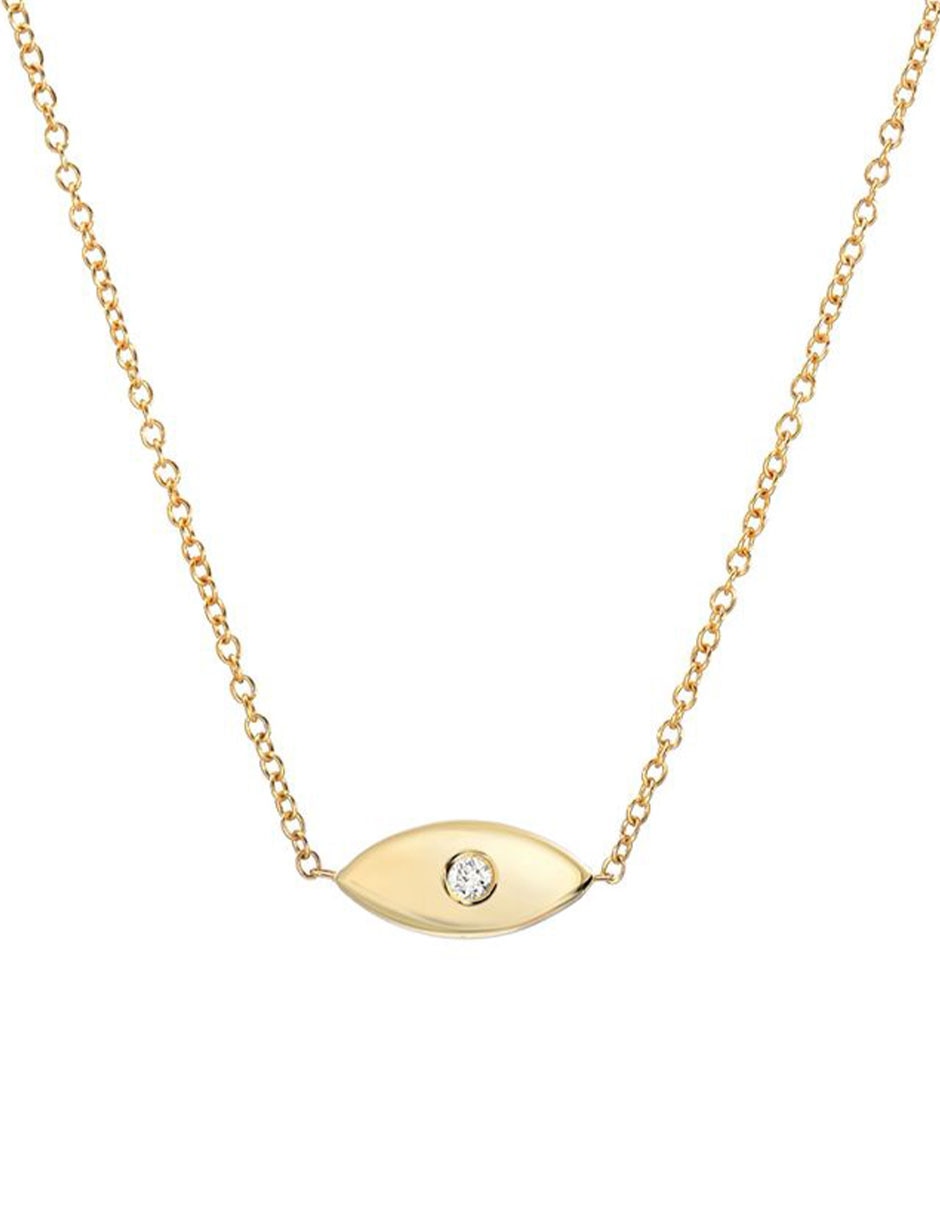 Collar de ojo de oro 14 K Collar de ojo de oro 14 K
