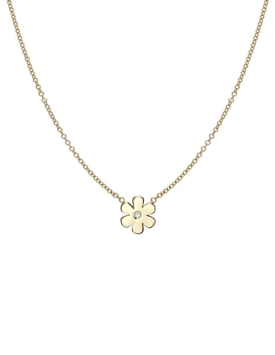 Collar de flor de oro 14 K