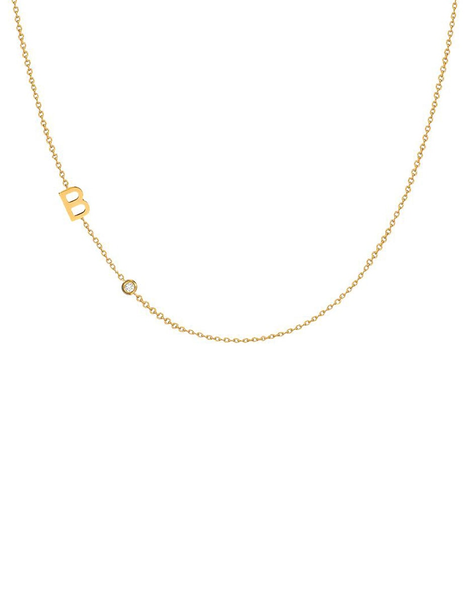 Collar de letra b de oro 14 K Collar de letra b de oro 14 K