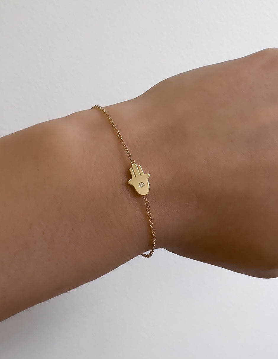 Pulsera de oro 14 K con acabado pulido 3
