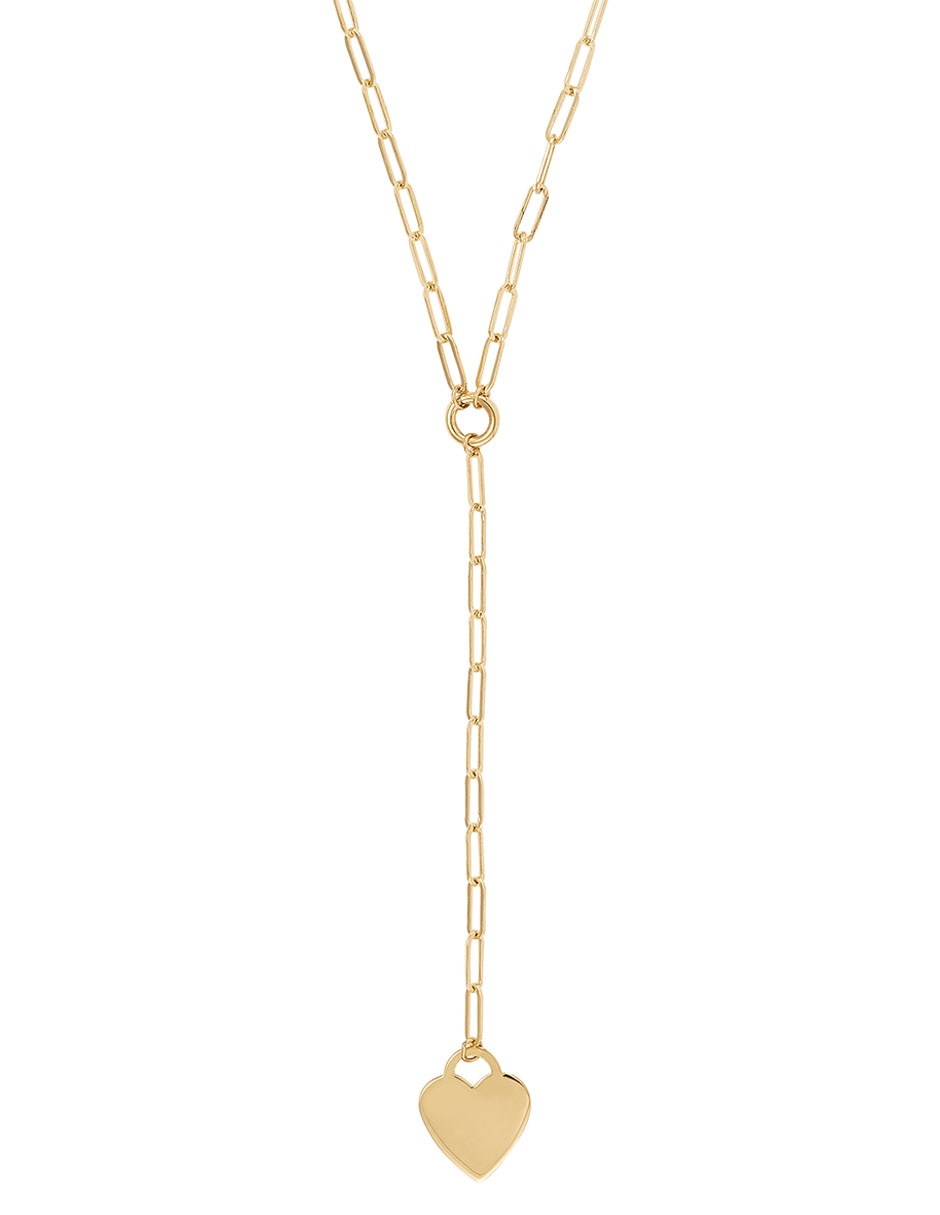 Collar de corazón de oro 14 K