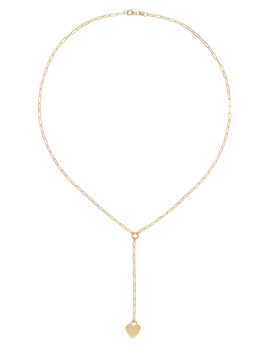 Collar de corazón de oro 14 K 2
