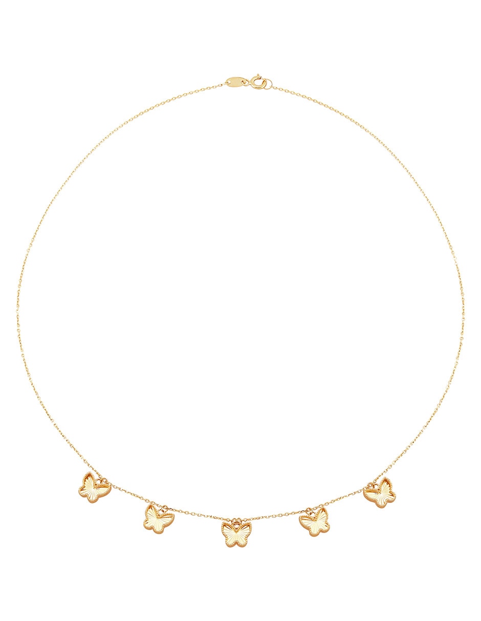 Collar de mariposa de oro 14 K