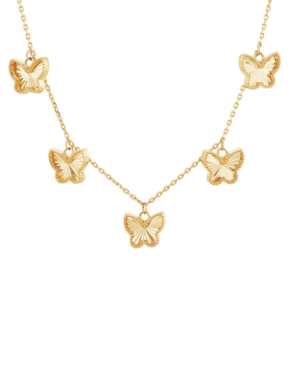 Collar de mariposa de oro 14 K 3