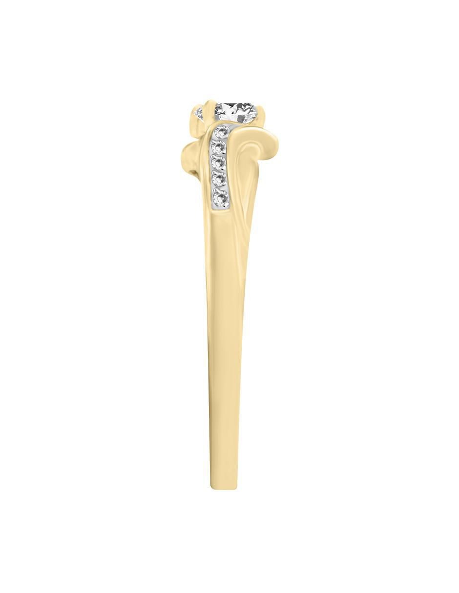 Solitario de oro 14 k klamore diamante
