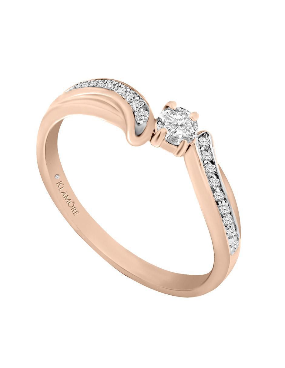 Solitario de oro 14 k Lauretta diamante 2