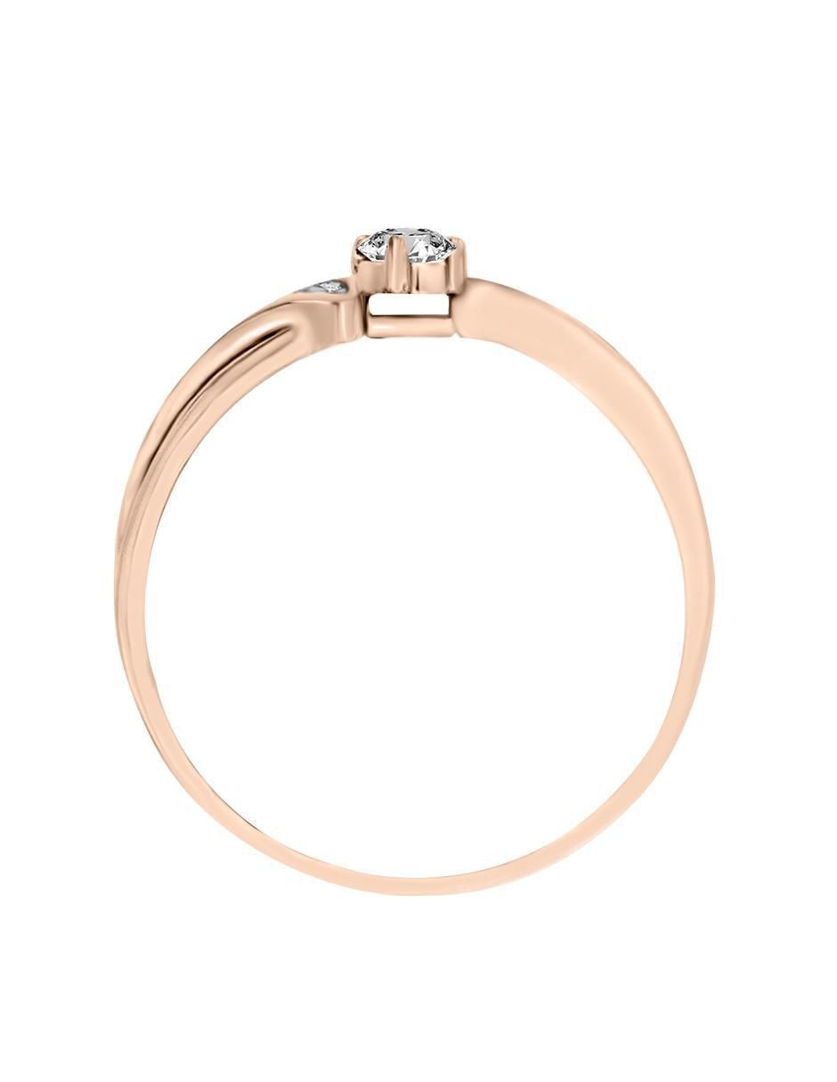Solitario de oro 14 k Lauretta diamante 4
