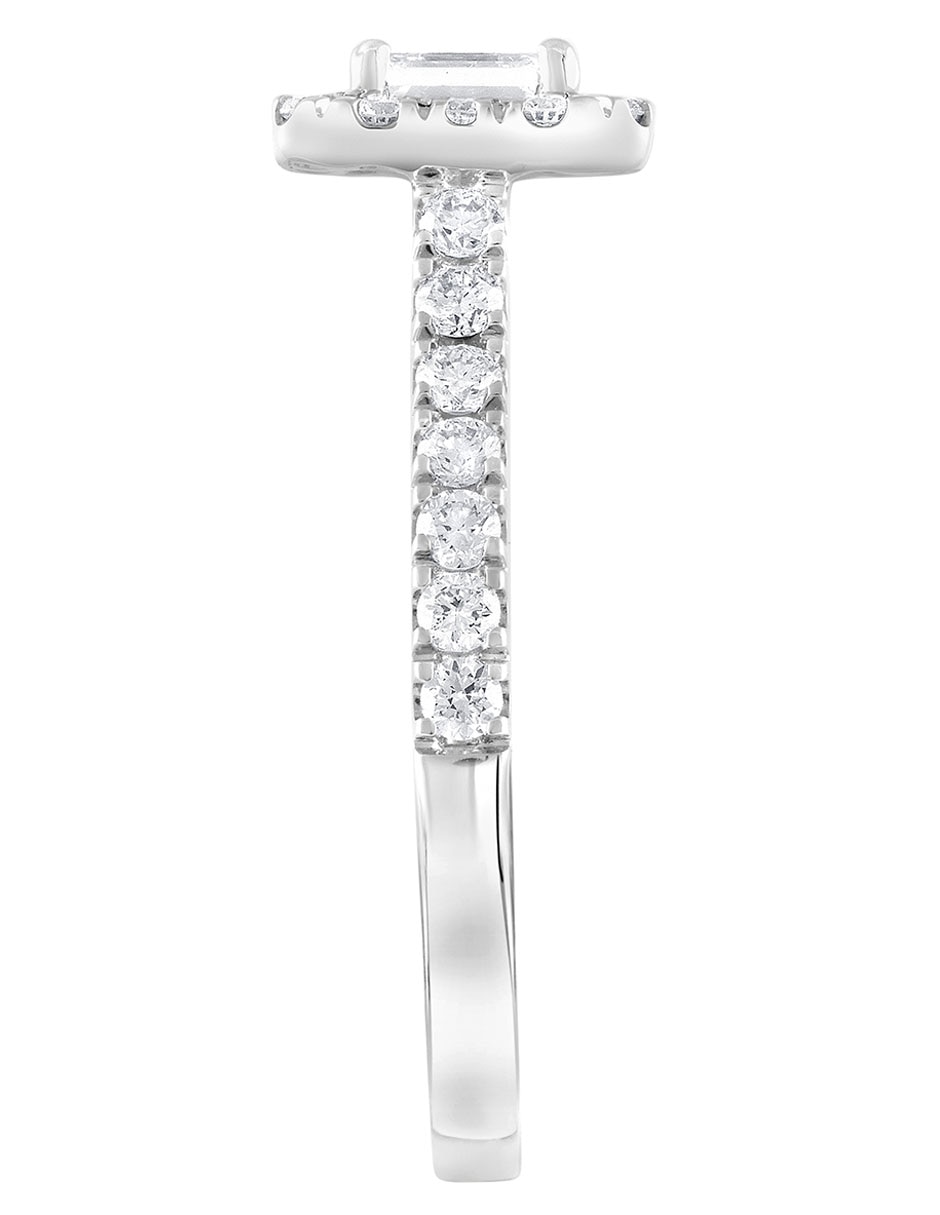 Anillo de compromiso de oro blanco 14 k 4