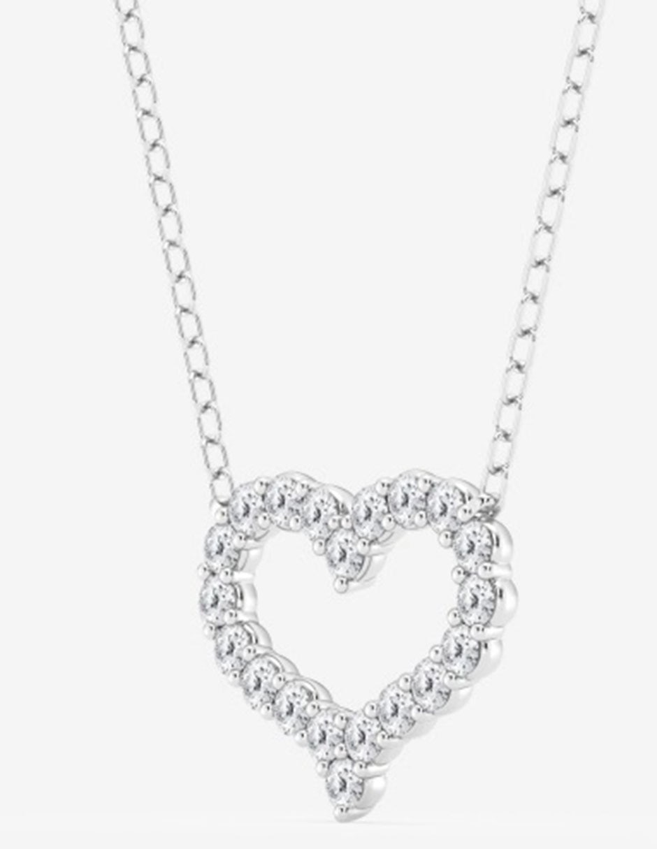 Collar de corazón Ayla de oro 14 k 2