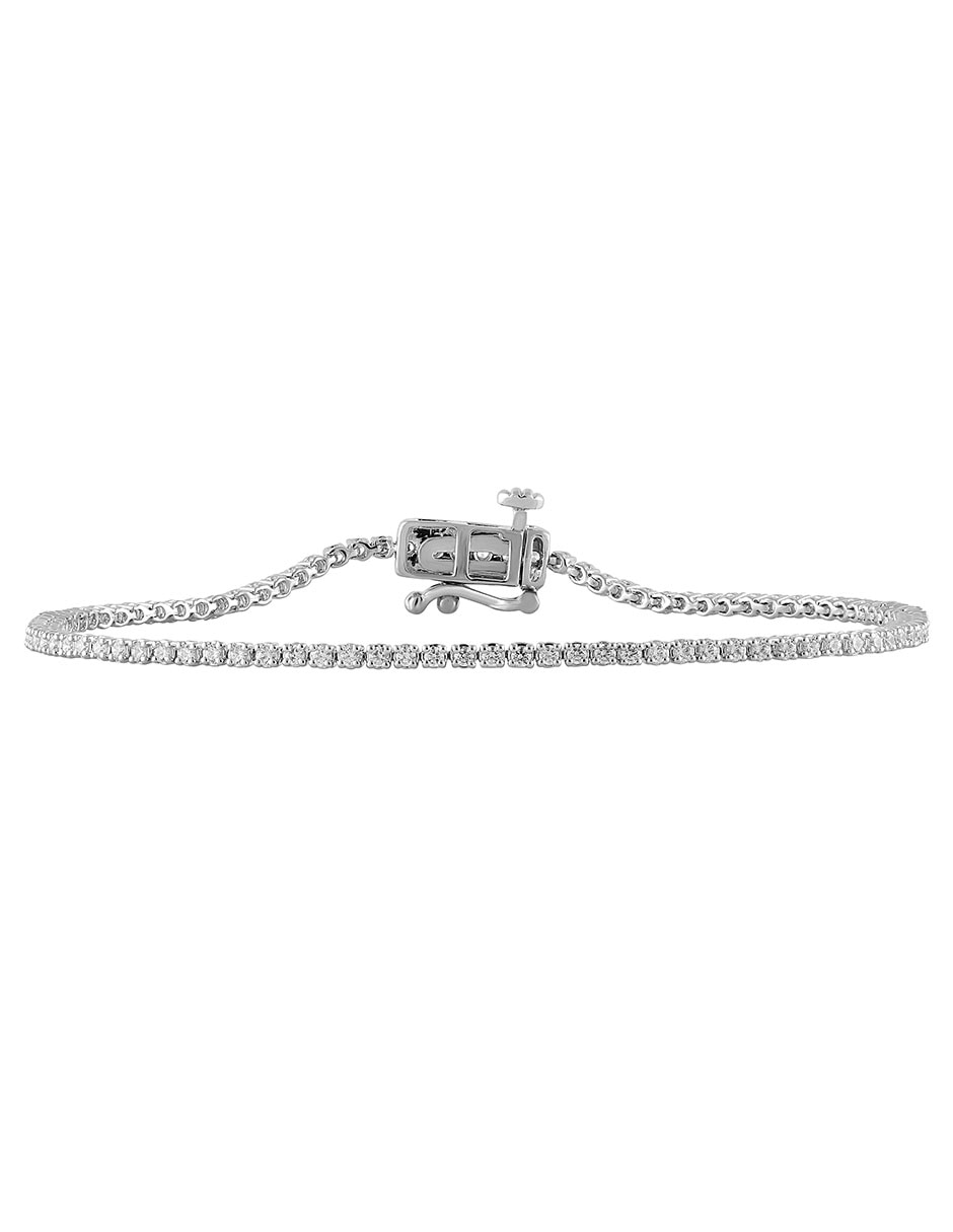 Brazalete Ayla de oro 14 k con acabado pavé