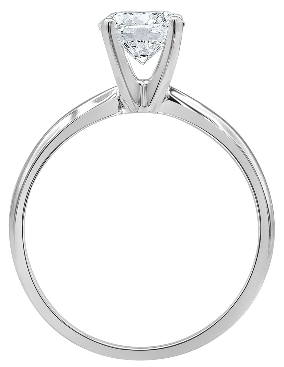 Anillo de compromiso de oro blanco 14 k 9