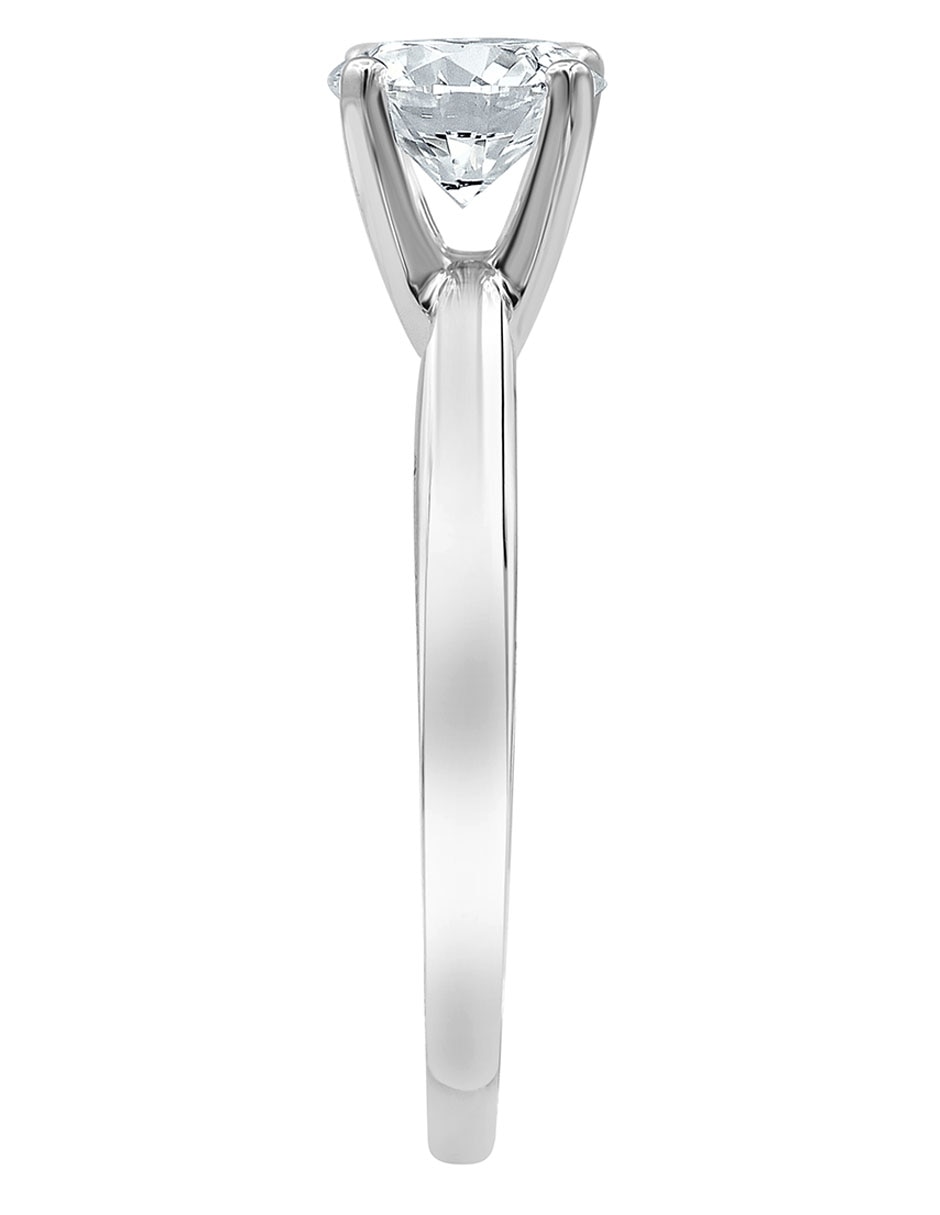 Anillo de compromiso de oro blanco 14 k 10