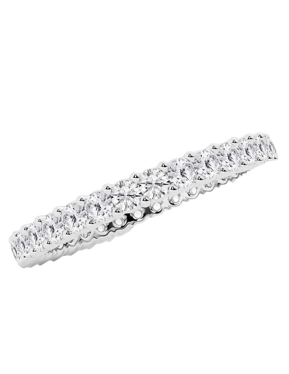 Anillo de compromiso de oro blanco 14 k 2